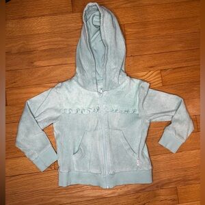 Ruffle Butts Mint Green Hoodie for Kids